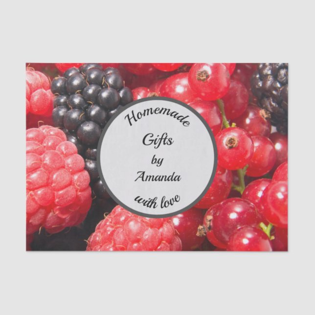 Homemade gifts with love customisable photo tissue paper (Front)