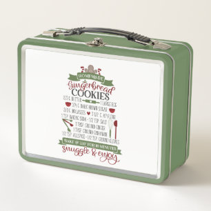 Homemade Gingerbread cookie recipe  Metal Lunch Box