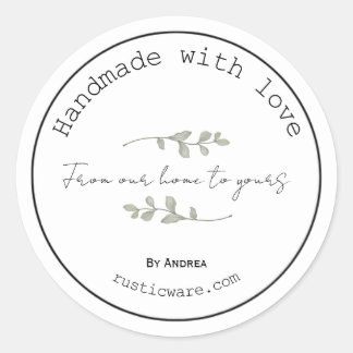 Homemade goods rustic minimalist sticker