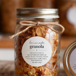 Homemade Gradnola Jar or Bag Label Sticker<br><div class="desc">Make your homemade granola look as good as it tastes! This round label template is perfect for jars,  bags,  and gifts — especially for holiday giving,  farmers markets,  gift baskets,  and pantry organization.</div>