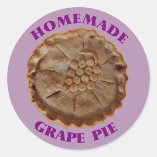 Homemade Grape Pie Classic Round Sticker