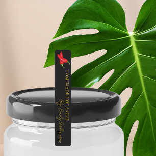 Homemade Hot Chilli Sauce Thin Label