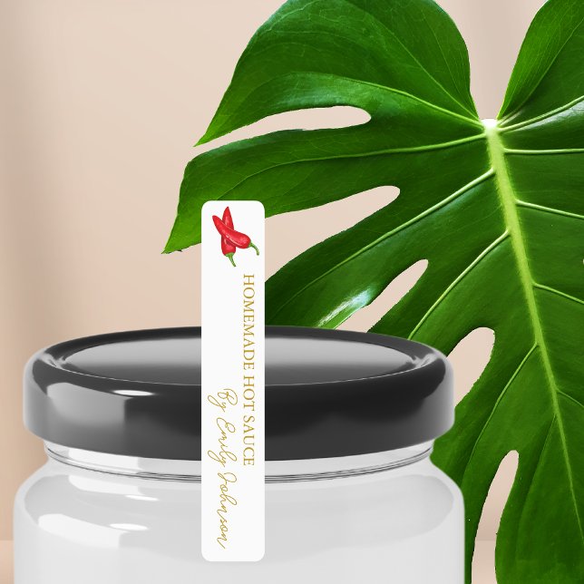 Homemade Hot Chilli Sauce Thin Label (Creator Uploaded)