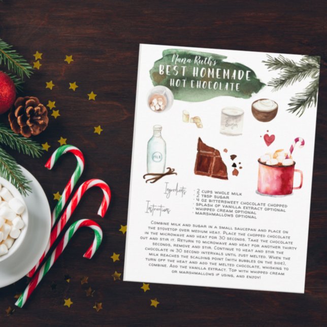 Homemade Hot Chocolate Recipe | Holiday Postcard (Creator Uploaded)
