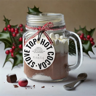 Homemade Hot Chocolate Trendy Fun Holiday Favour Tags