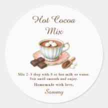 Homemade Hot Cocoa Mix Gift Label
