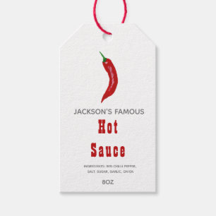 Homemade Hot Sauce   Chilli Sauce Gift Tags