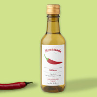 Homemade Hot Sauce Label Sticker - Chilli Pepper