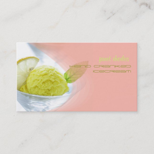 Homemade icecream shop business card (Front)