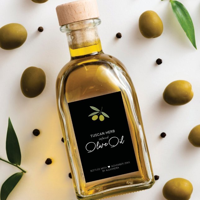 Homemade Infused Olive Oil Wine Label (Creator Uploaded)