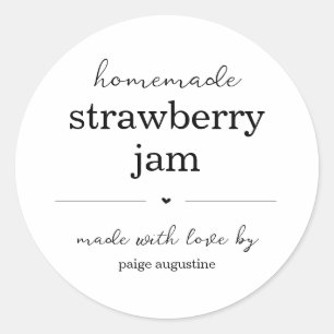 Homemade Jam / Food Canning Jar Gift Label Sticker