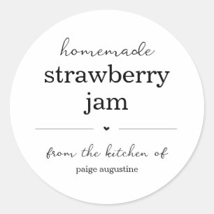 Homemade Jam / Food Canning Jar Gift Label Sticker