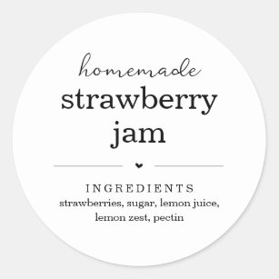 Homemade Jam / Food Canning Jar Label Sticker