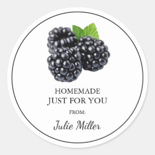 Homemade just for you blackberry label