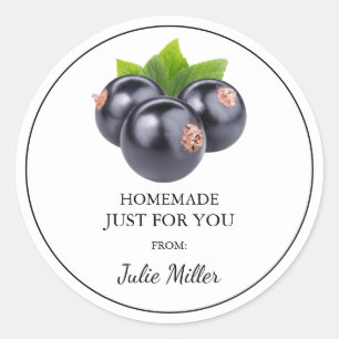 Homemade just for you blackcurrant label