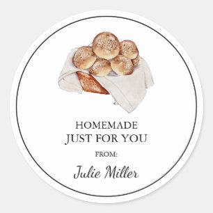 Homemade just for you bread label