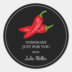 Homemade just for you chilli label