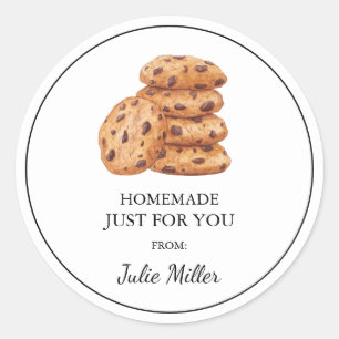 Homemade just for you chocolate cookies label