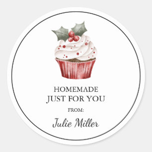 Homemade just for you christmas cake label