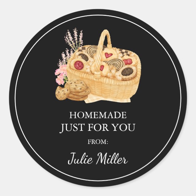 Homemade just for you cookies label (Front)