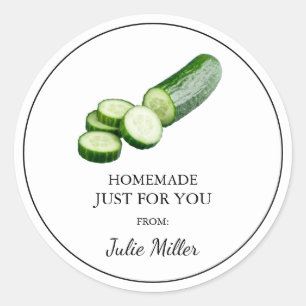 Homemade just for you cucumber label