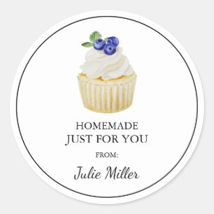 Homemade just for you cupcakes label