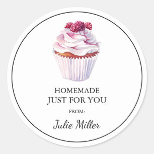 Homemade just for you cupcakes label