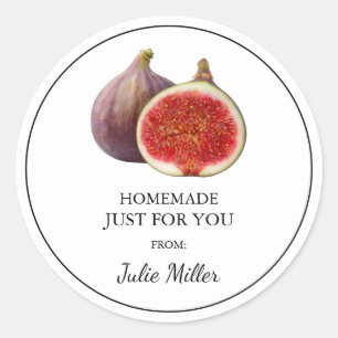 Homemade just for you fig label