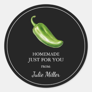 Homemade just for you jalapeno label