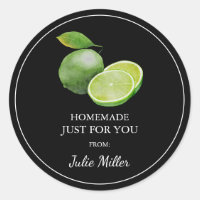 Homemade just for you lime label