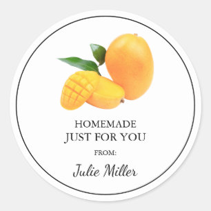 Homemade just for you mango label