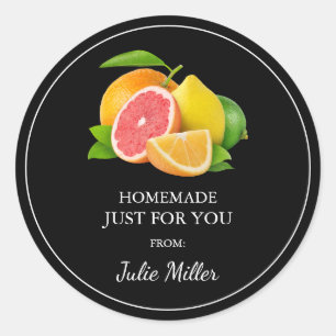 Homemade just for you mixed citrus label