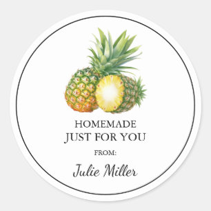 Homemade just for you pineapple label