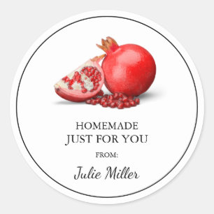 Homemade just for you pomegranate label