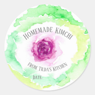 Homemade Kimchi Cabbage Canning Jar Label