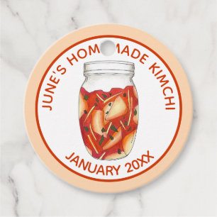Homemade Kimchi Fermented Cabbage Korean Food Favour Tags