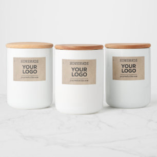 Homemade Krafr Brown Paper Simple Business Logo Food Label