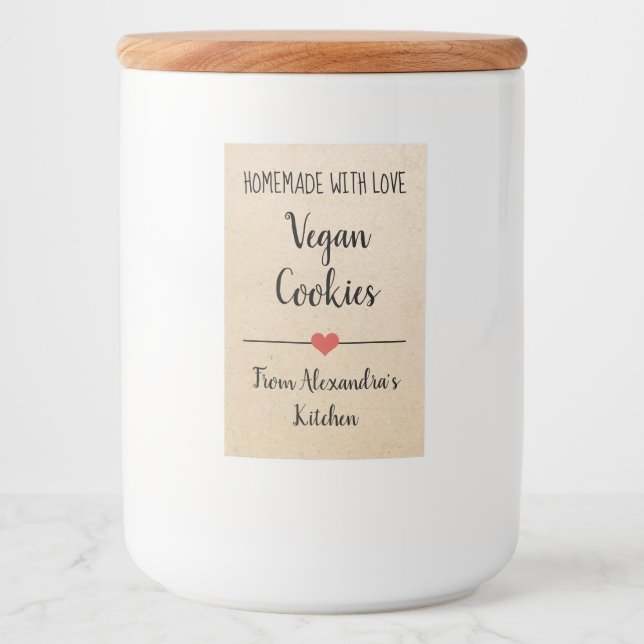 Homemade kraft cookies  food label (Front)