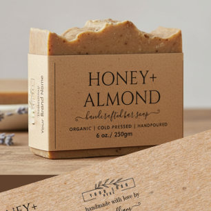 Homemade Kraft Soap Label Belly band with logo