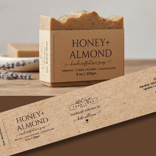 Homemade Kraft Soap Label Belly band with logo Invitation Belly Band