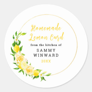 Homemade Lemon Curd Canning Label