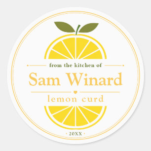 Homemade Lemon Curd Kitchen Label
