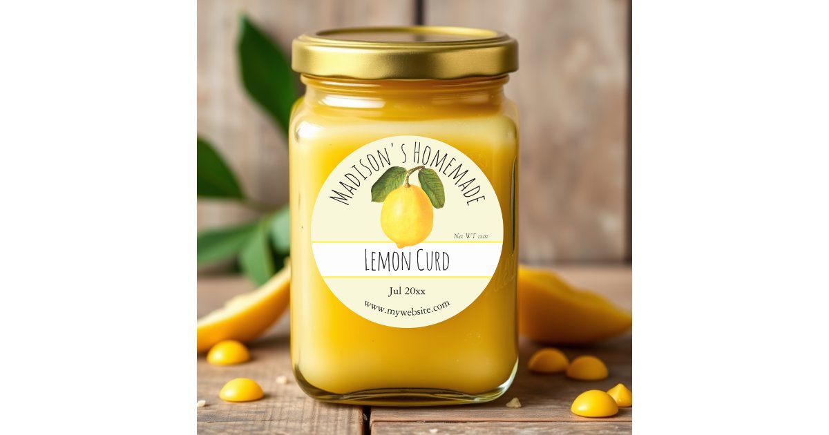 Homemade Lemon Curd Labels | Zazzle