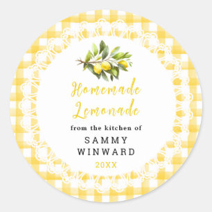 Homemade Lemonade Drink Label
