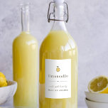 Homemade Limoncello Gift Label<br><div class="desc">Homemade limoncello labels include a cute,  drawn lemon on a clean,  modern design. {image by isidoro151 on freepik}</div>