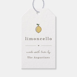 Homemade Limoncello Gift or Favour Tag