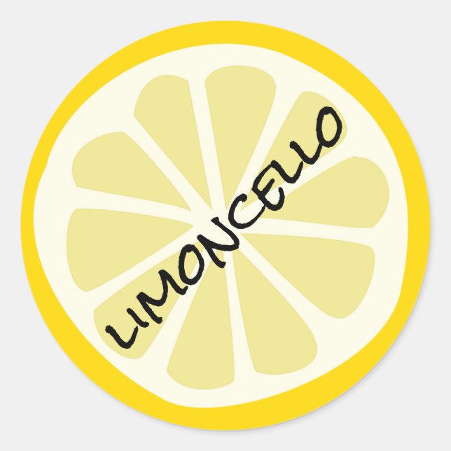 Homemade Limoncello Mason Jar Classic Round Sticker (Front)