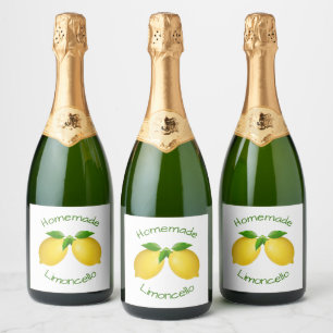 Homemade Limoncello Sparkling Wine Label