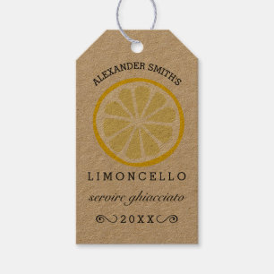 Homemade Limoncello Tag   Bottle