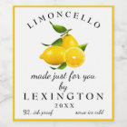 Homemade Limoncello Tall Bottle Label |